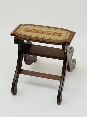 Lot 3003 - A set of Victorian walnut bed steps, with...