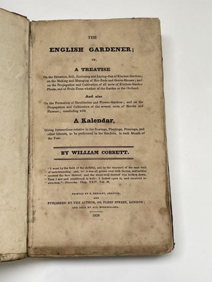 Lot 382 - WILLIAM COBBETT. 'The American Gardener.'...