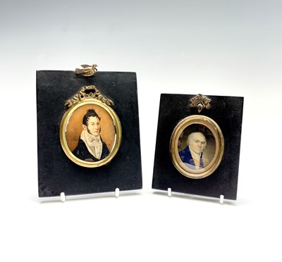 Lot 140 - Portrait miniatures An early 19th century...