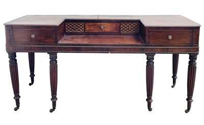 Lot 3015 - A William IV mahogany and rosewood banded...