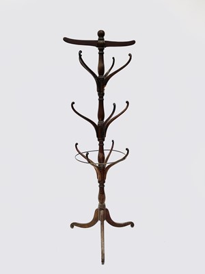 Lot 3028 - A Regency mahogany coat stand, with three...