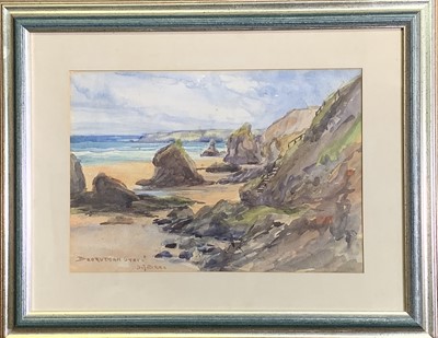 Lot 1485 - Sidney James BEER (1875-1952) 'Bedruthan Steps'...