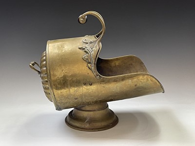 Lot 125 - A 19th century brass coal scuttle, with...