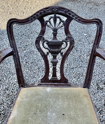 Lot 3061 - A George III mahogany Hepplewhite design elbow...