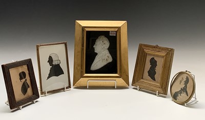 Lot 149 - Three early 19th century miniature silhouettes...