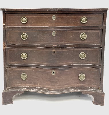 Lot 3072 - A George III mahogany and crossbanded...