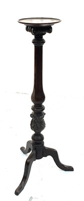 Lot 3073 - A 19th century mahogany torchere, the baluster...