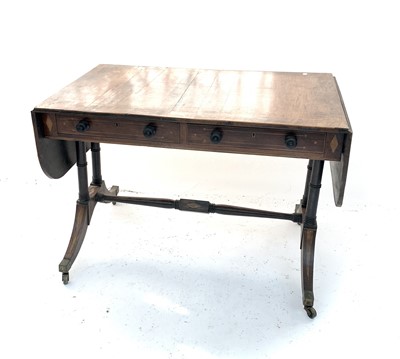 Lot 3079 - A Regency rosewood and crossbanded sofa table,...