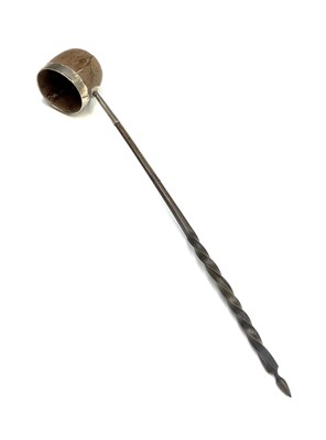 Lot 77 - A Georgian punch ladle with spiral whale bone...
