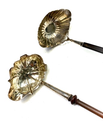 Lot 80 - Two Georgian silver punch ladles, with fluted...
