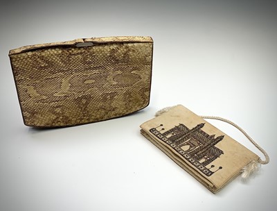 Lot 2844 - Two 1940s evening bags, comprising a snakeskin...