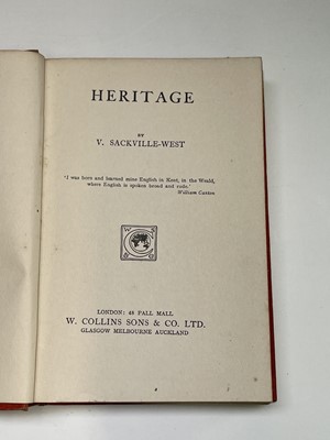 Lot 608 - V. SACKVILLE-WEST. 'Aphra Behn.' First edition,...