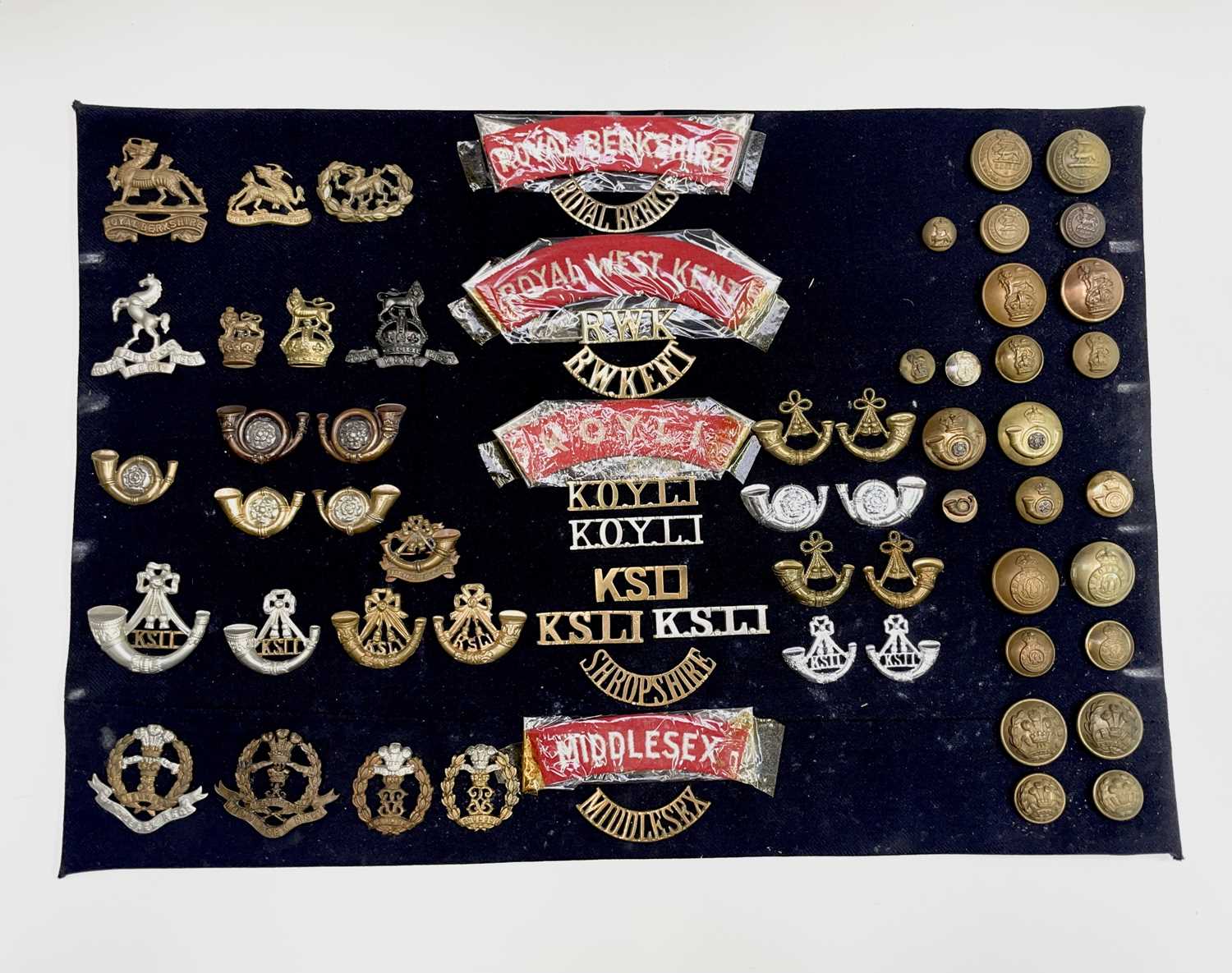 Lot 180 - English Regiments - 49th-57th Foot. A display...