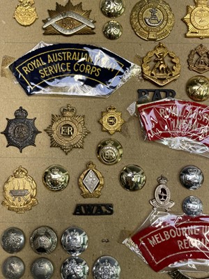Lot 184 - Australian Regiments. A display card...