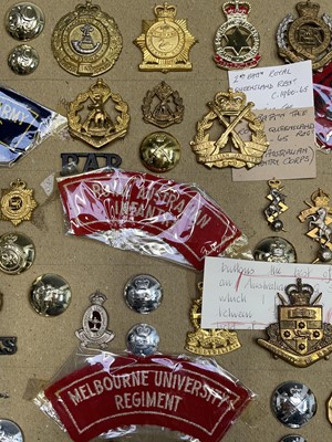Lot 184 - Australian Regiments. A display card...