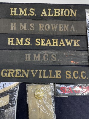 Lot 228 - Royal Navy - 1. Two display cards containing...