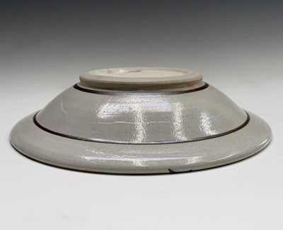 Lot 1038 - Svend BAYER (1946) A stoneware dish with fish...