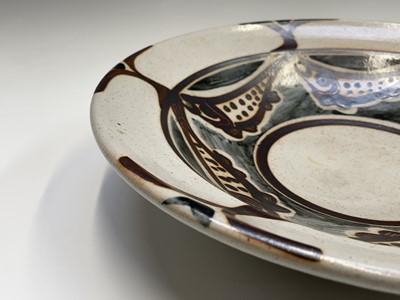 Lot 1038 - Svend BAYER (1946) A stoneware dish with fish...