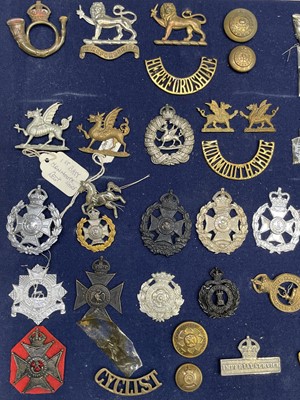 Lot 195 - Territorial Army County Regiments. A display...