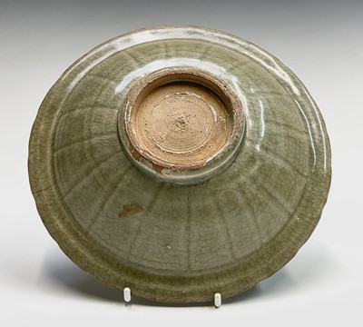 Lot 5 - A Chinese Longquan celadon dish, Ming Dynasty,...