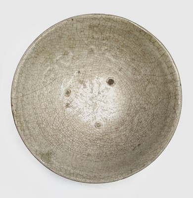 Lot 13 - A Chinese pottery bowl, Ming Dynasty, the...
