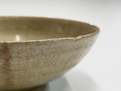 Lot 9 - A Chinese celadon bowl, Ming Dynasty, diameter...