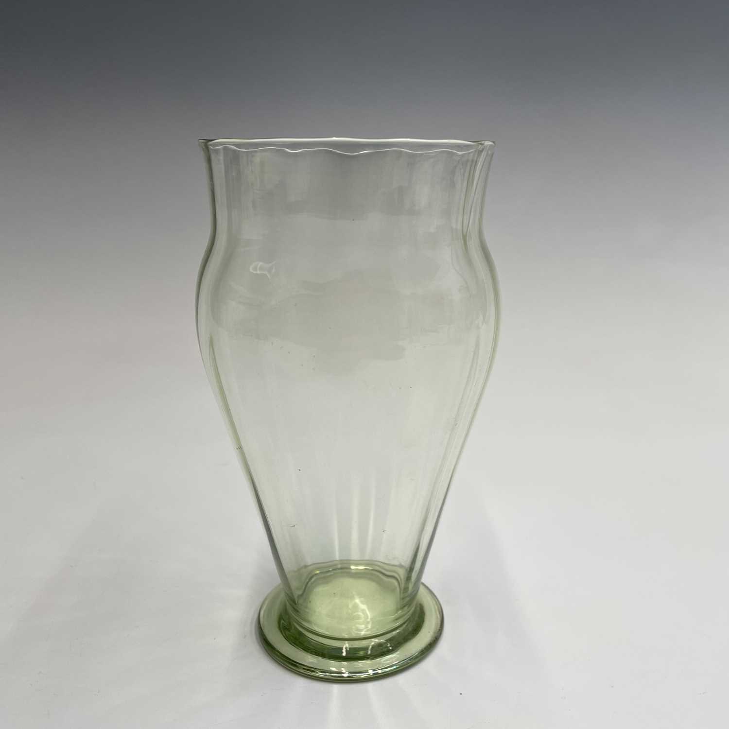 Lot 819 - A Whitefriars ribbed glass vase designed by...