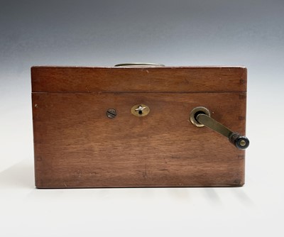 Lot 57 - A Victorian mahogany cased electric shock...