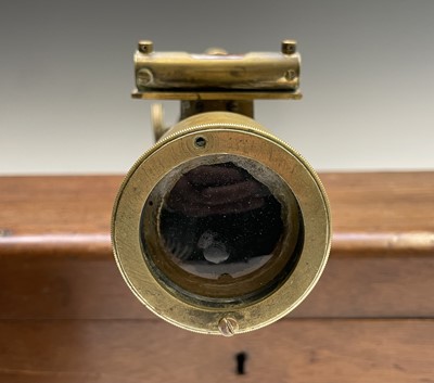 Lot 400 - A 19th century surveyors' brass level,...