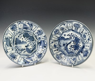 Lot 278 - Two similar Japanese blue and white Kraak...