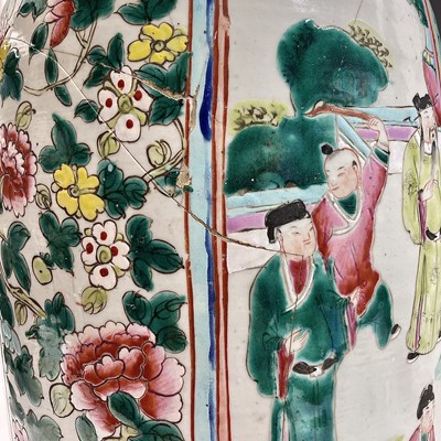 Lot 17 - A large Chinese Canton vase, 19th century,...