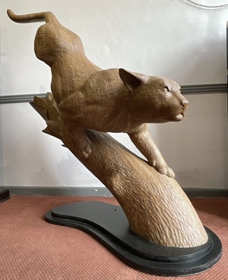 Lot 1023 - Bill PRICKETT (1965) Life-Sized Puma Carving...