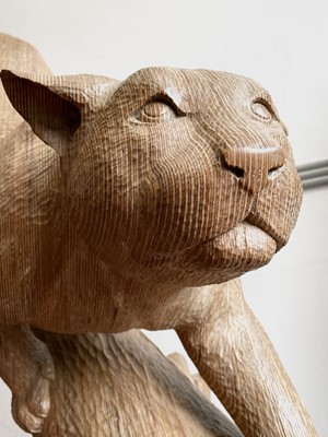 Lot 1023 - Bill PRICKETT (1965) Life-Sized Puma Carving...