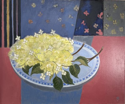 Lot 307 - Rosina Rogers (1918-2011) Flowers on a dish...