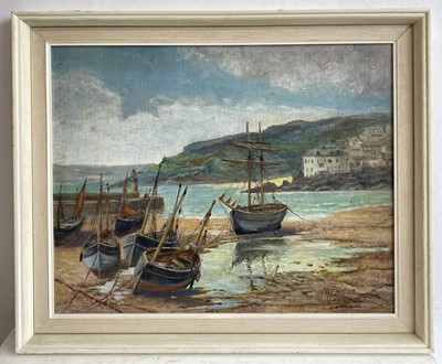 Lot 1405 - W BUXTON St Ives 1951 Oil on canvas board...