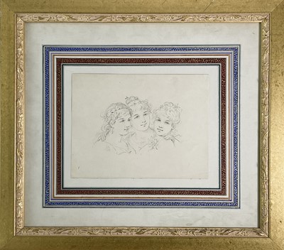 Lot 1155 - The Three Graces Pencil drawing 16x21.5cm