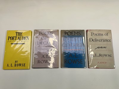 Lot 208 - A. L. ROWSE. 'Poems of a Decade 1931-1941.'...
