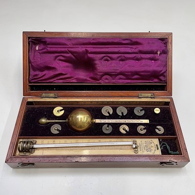 Lot 200 - A Sike's Hydrometer, by J Long, London, the...