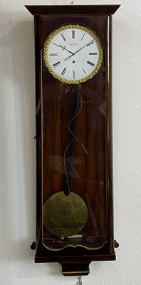 Lot 2903 - A Vienna regulator single weight wall clock,...