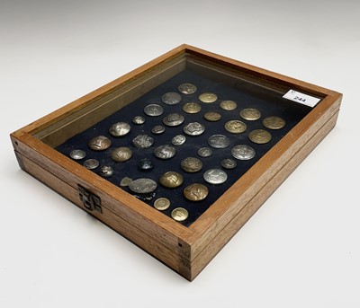 Lot 244 - Livery Buttons (x36). Comprising a board...