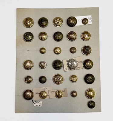 Lot 245 - Numbered U.K. 19th Century Regiment Buttons. A...