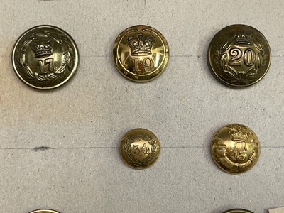 Lot 245 - Numbered U.K. 19th Century Regiment Buttons. A...