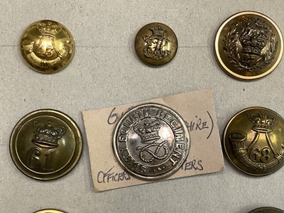 Lot 245 - Numbered U.K. 19th Century Regiment Buttons. A...