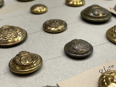 Lot 245 - Numbered U.K. 19th Century Regiment Buttons. A...