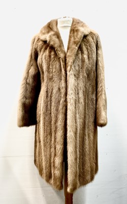 Lot 2845 - A ladies blonde mink mid length fur coat,...