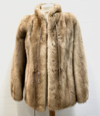 Lot 2846 - A ladies blonde mink short-length fur coat,...