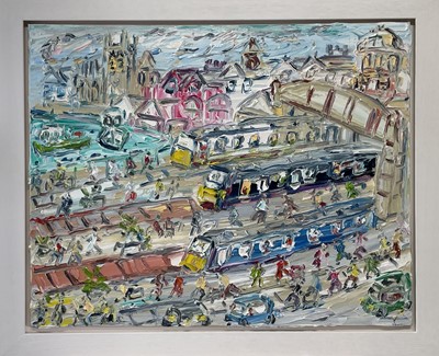 Lot 258 - Sean HAYDEN (1979) Train leaving Penzance Oil...