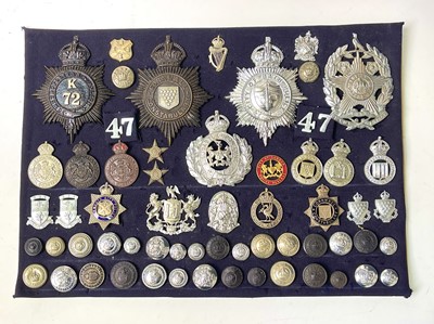 Lot 269 - British Police Force Badges. A display card of...