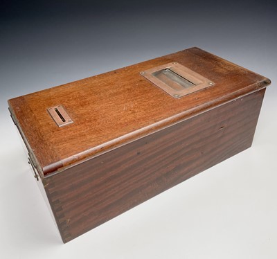 Lot 324 - A Victorian mahogany cash till, by...