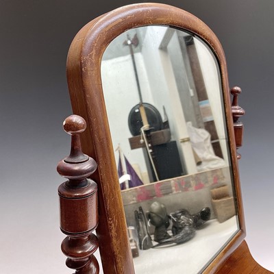 Lot 3214 - A Victorian dressing table mirror with barley...